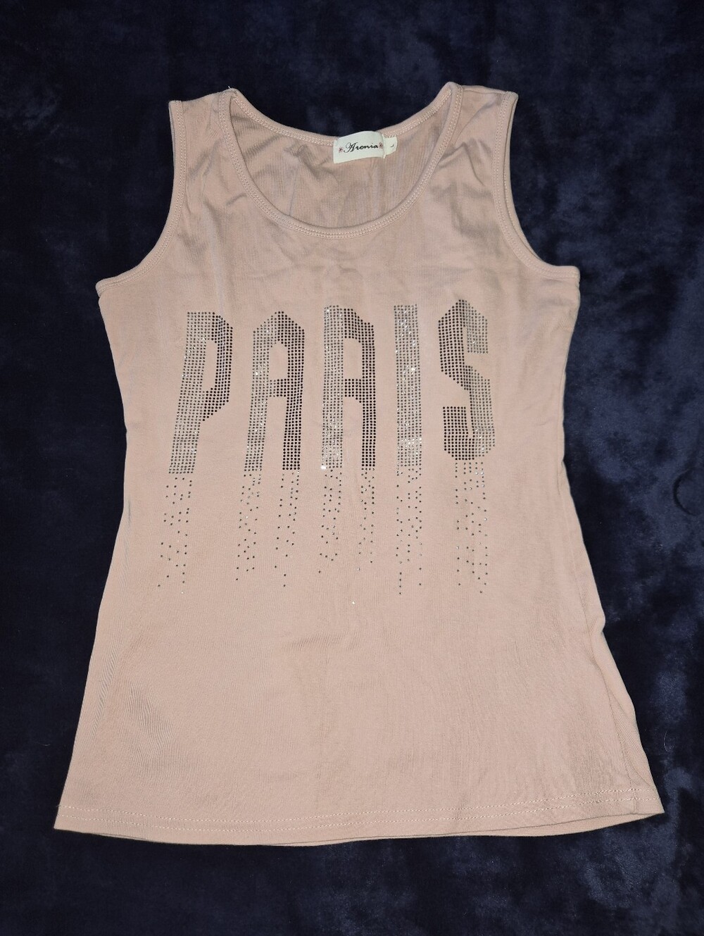 Pink Rhinestone 'PARIS' Tank Top